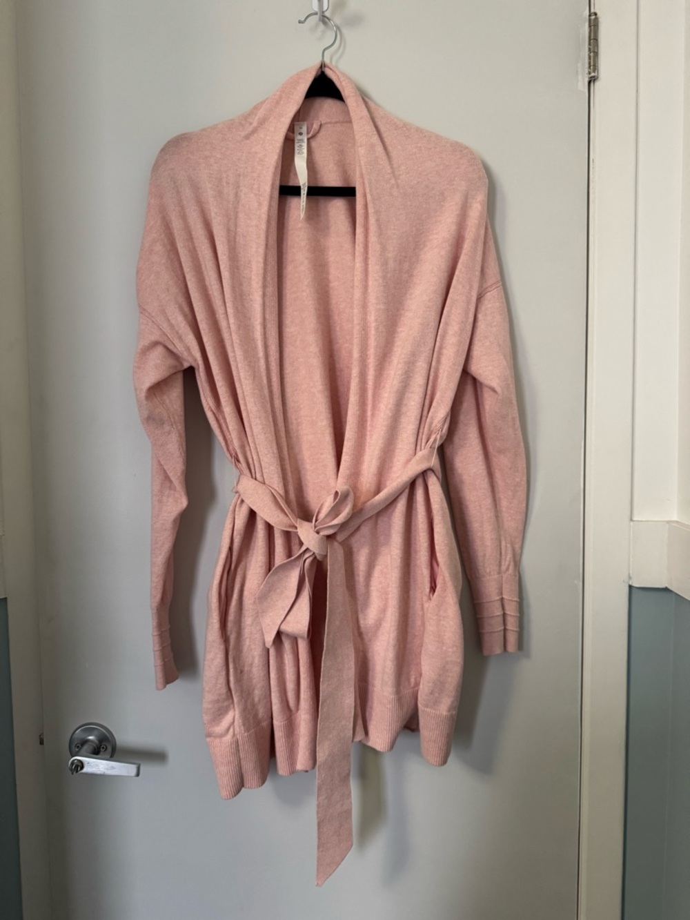 Lululemon heathered dew pink cashmere blend cardigan